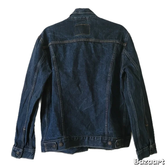 Levi's Jean Jacket Mens L Large Blue Denim Stud Shoulder - Picture 3 of 9